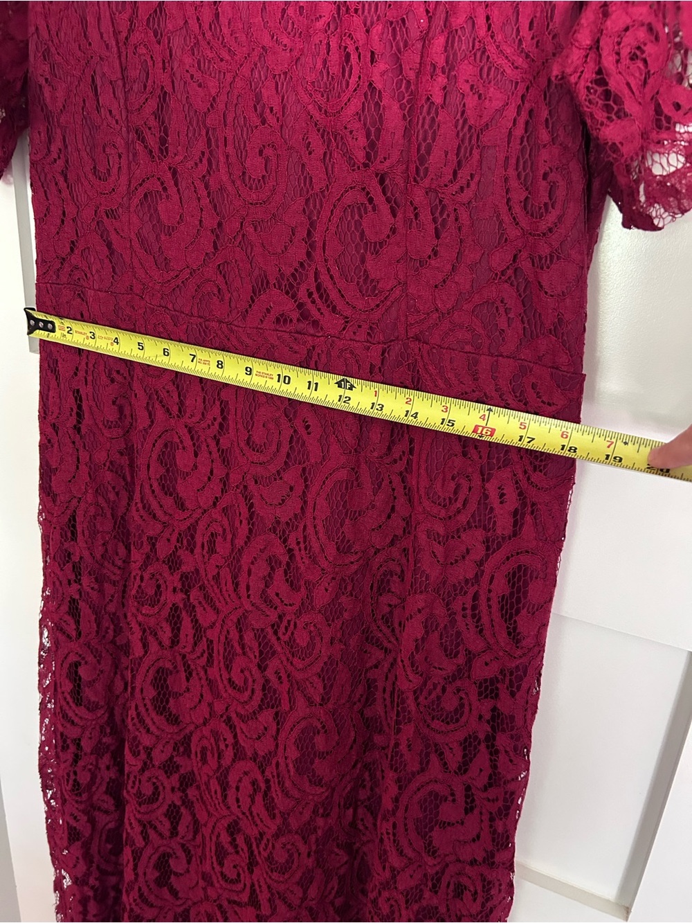 NEW with tag Club L London Lace Maxi Dress in Burgundy size 18 - Picture 8 of 9